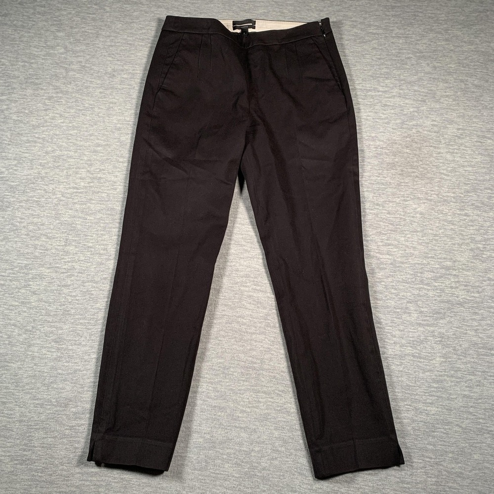 J.Crew Pants Womens 2 Black Martie‎ Bi-Stretch Slim Ankle Side Zip Work Dressy